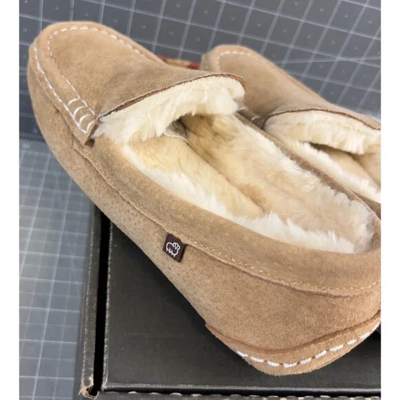 LaMO Women’s Callie Moccasin Slippers Sz. 7 Chestnut EW1934 New Suede Leather - Picture 7 of 9